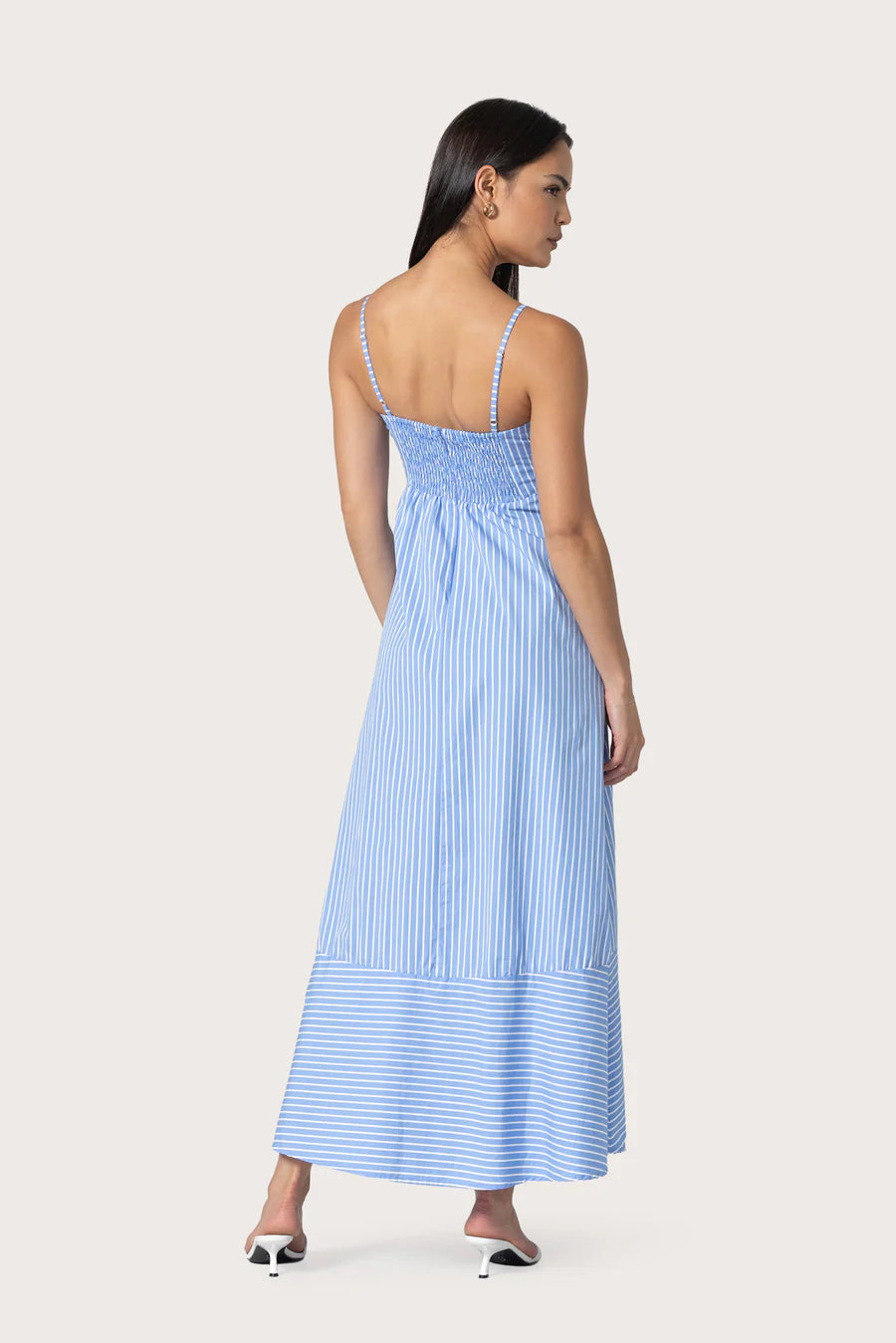 Lusana Tashi Maxi Dress- Coastal Stripe