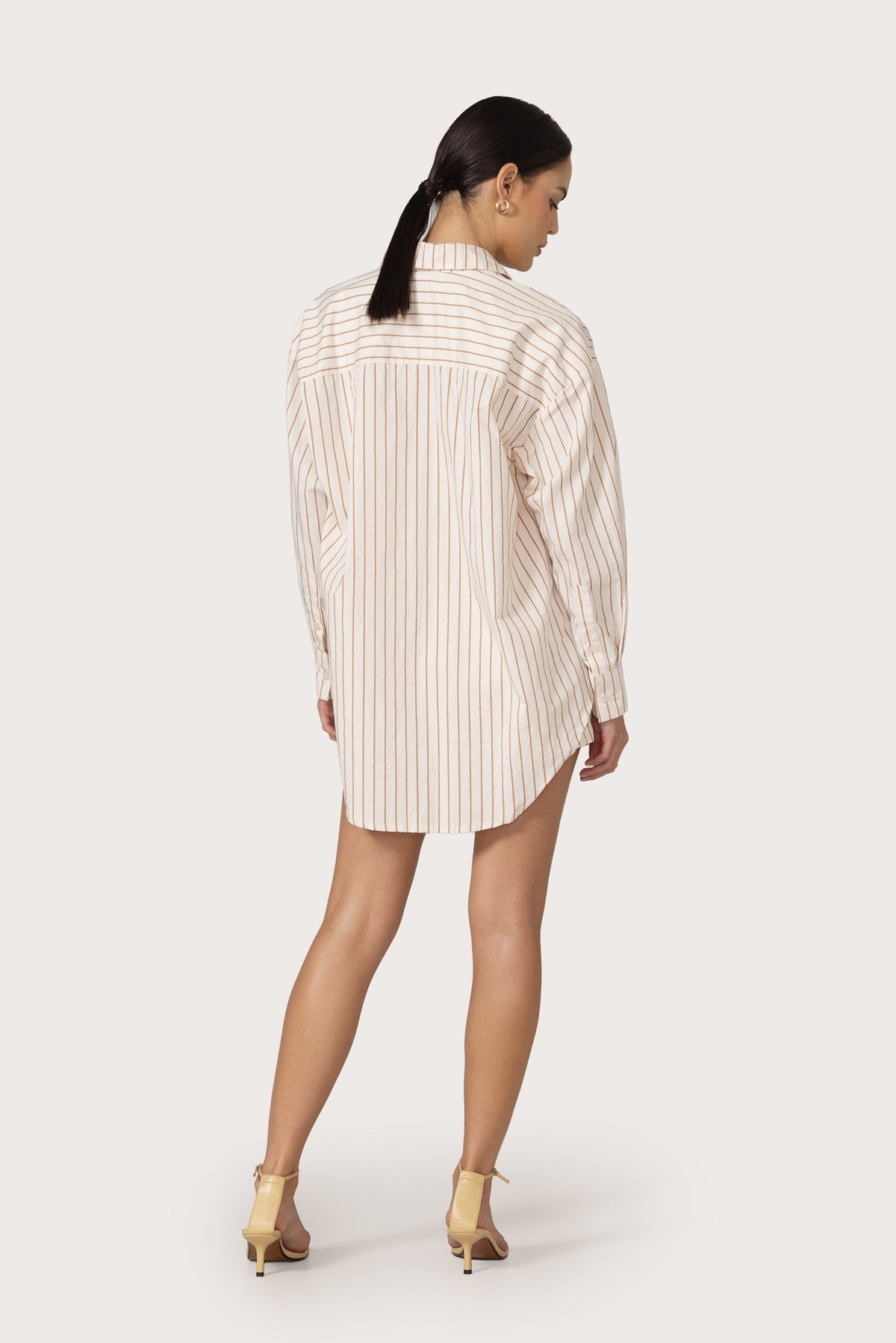 Lusana Sol Poplin Shirt - Neutral Stripe