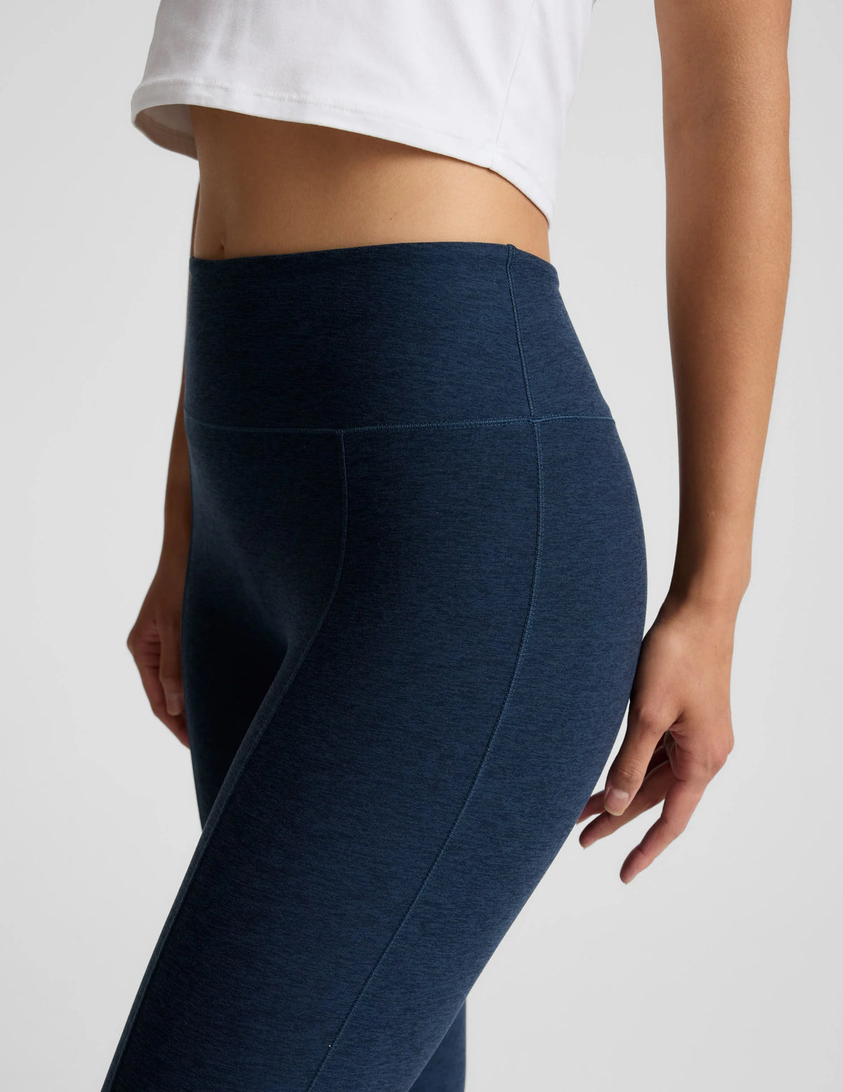 Beyond Yoga Spacedye Pintuck Kick Flare High Waisted Pant- Nocturnal Navy