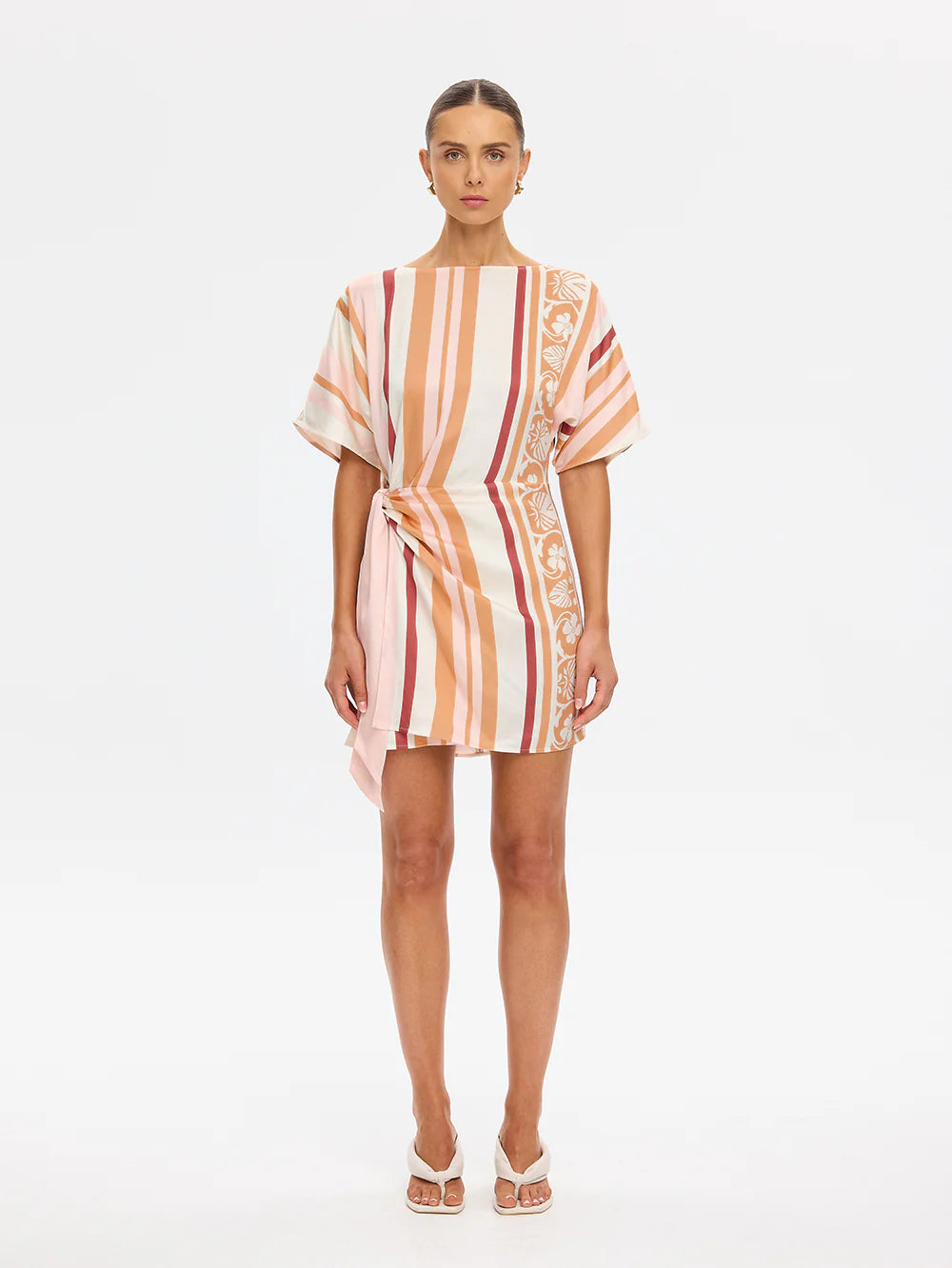 Kivari Lilia Mini Dress- Pink Brown