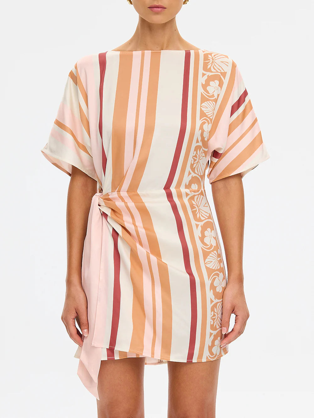 Kivari Lilia Mini Dress- Pink Brown
