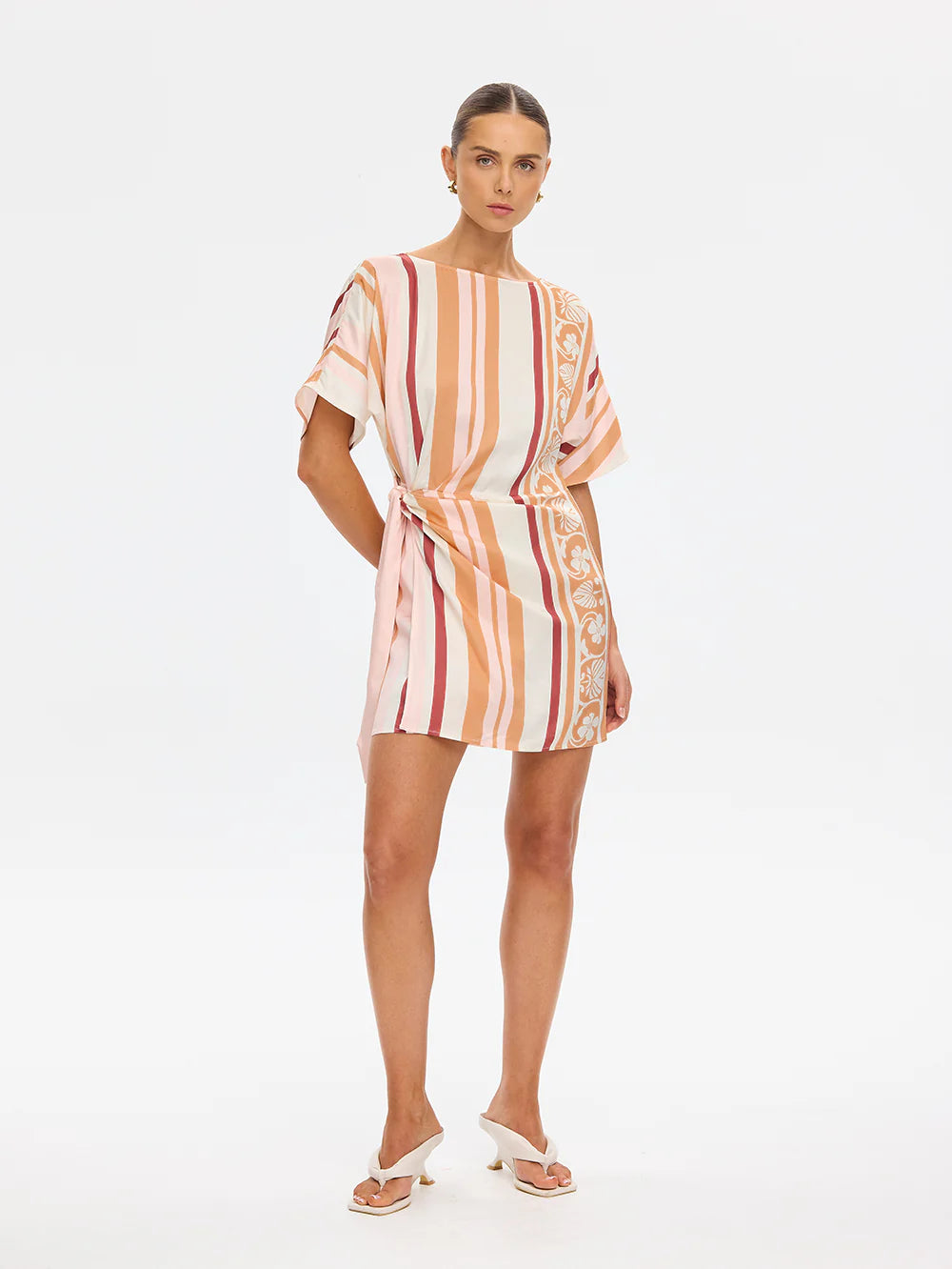 Kivari Lilia Mini Dress- Pink Brown