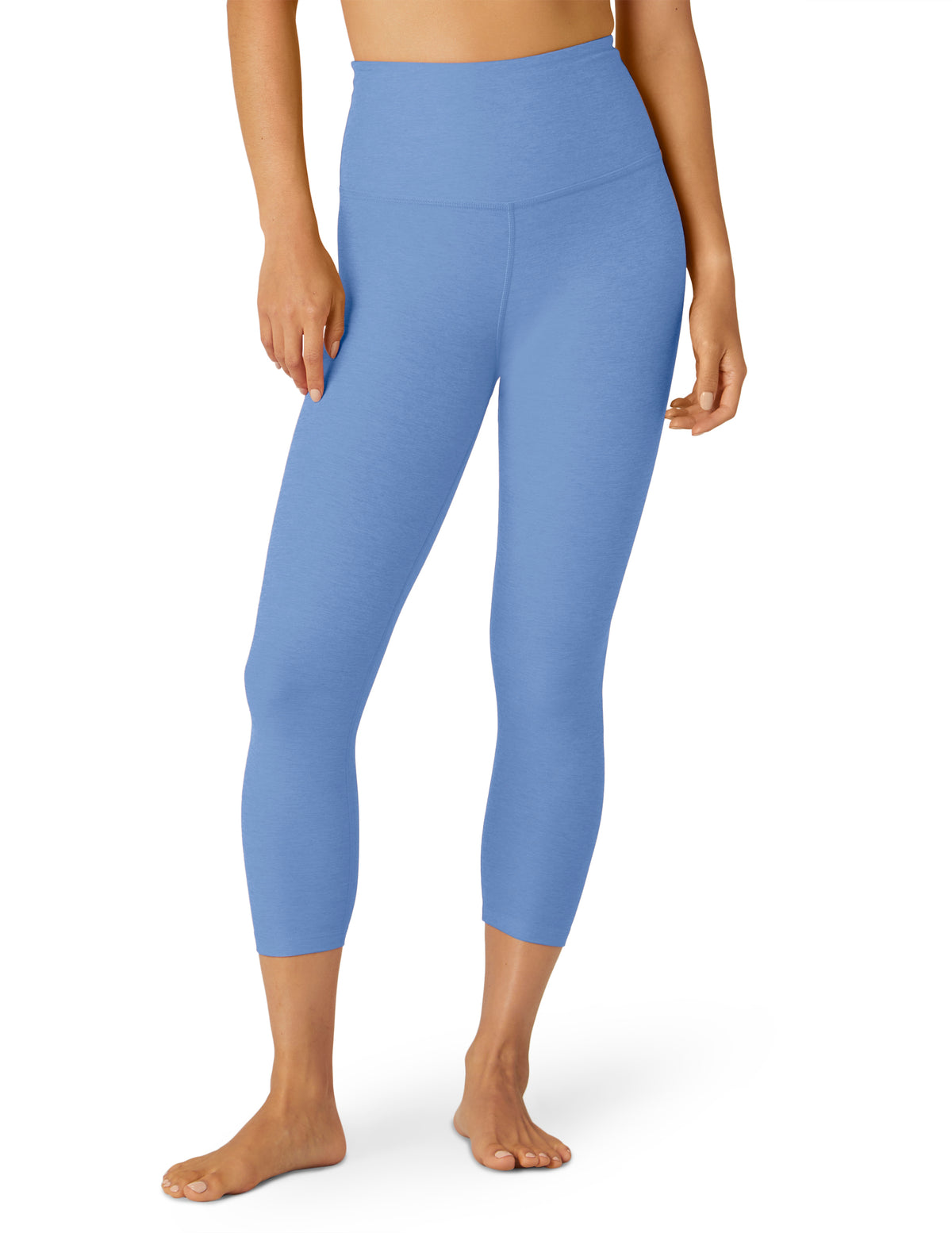 Beyond Yoga Spacedye Walk And Talk High Waisted Capri Legging - Flower Blue Heather