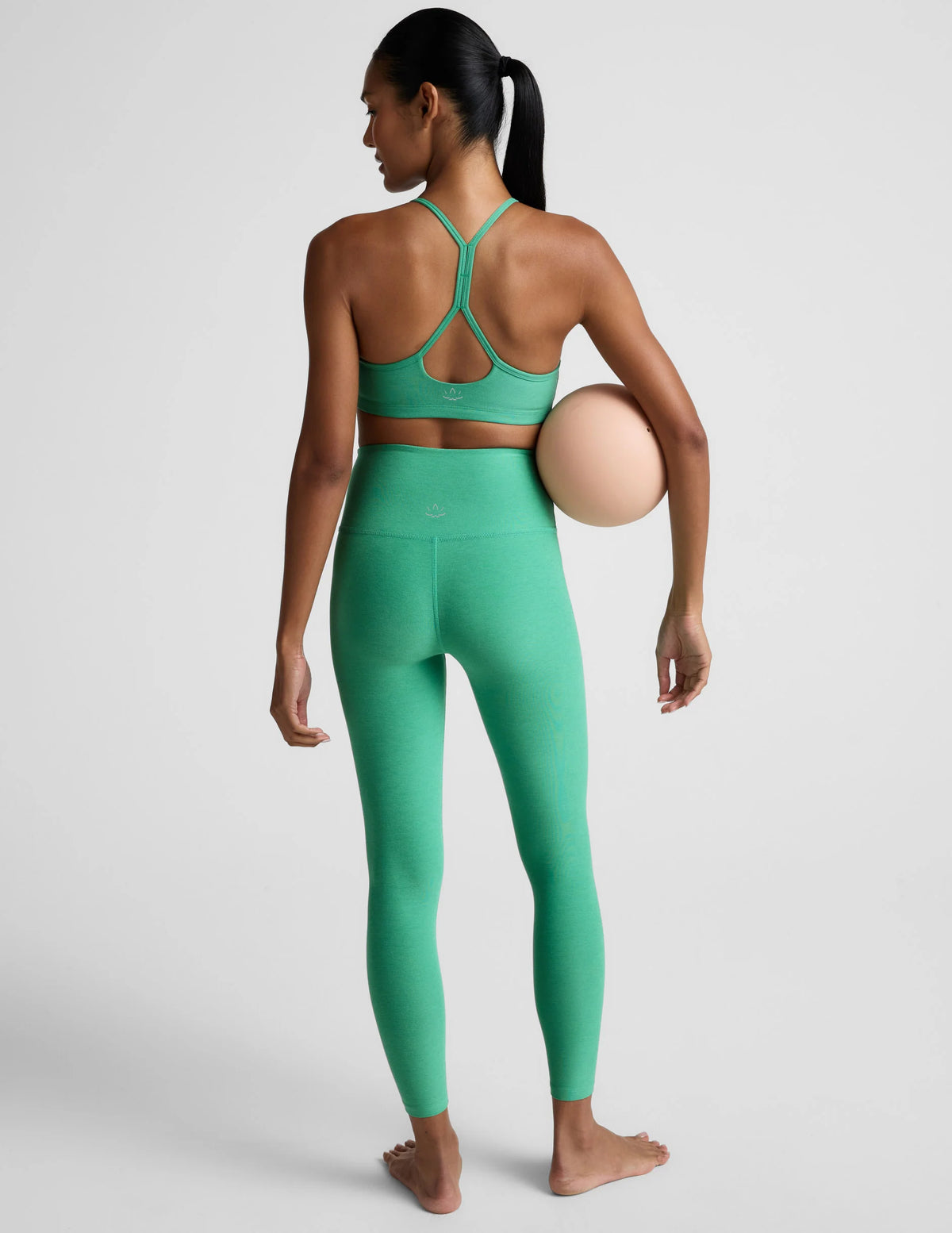 Beyond Yoga Spacedye Caught In The Midi High Waisted Legging- Emerald Heather