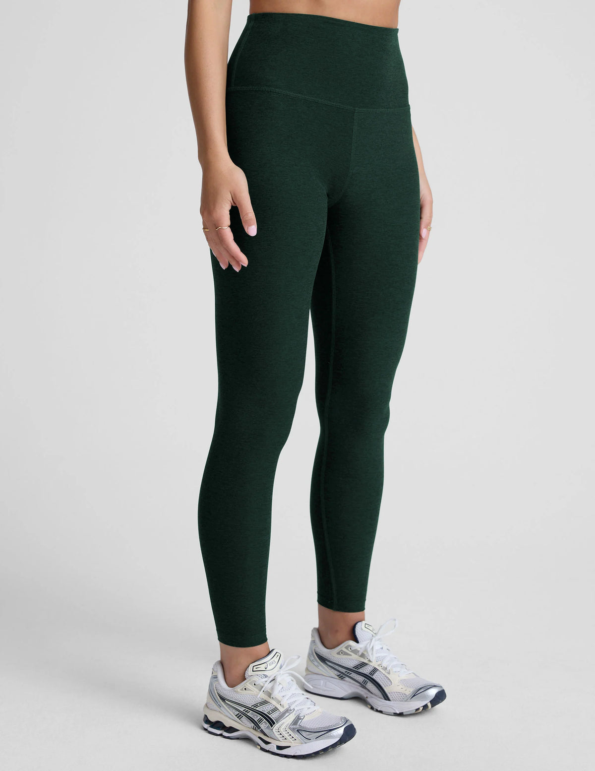 Beyond Yoga Spacedye Caught In The Middle High Waist Legging - Dark Spruce Green Heather