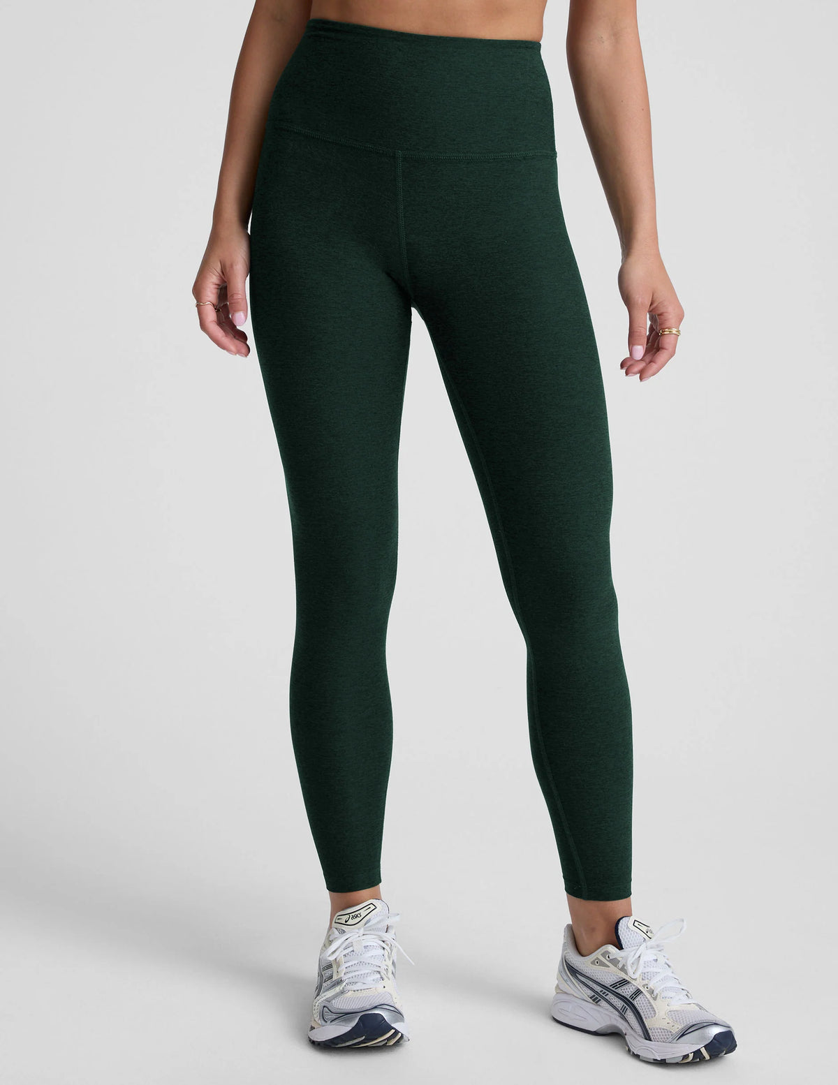 Beyond Yoga Spacedye Caught In The Middle High Waist Legging - Dark Spruce Green Heather