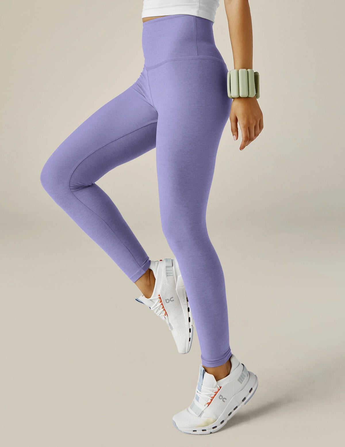 Beyond Yoga Spacedye Caught in The Midi HW Legging - Periwinkle Cloud Heather