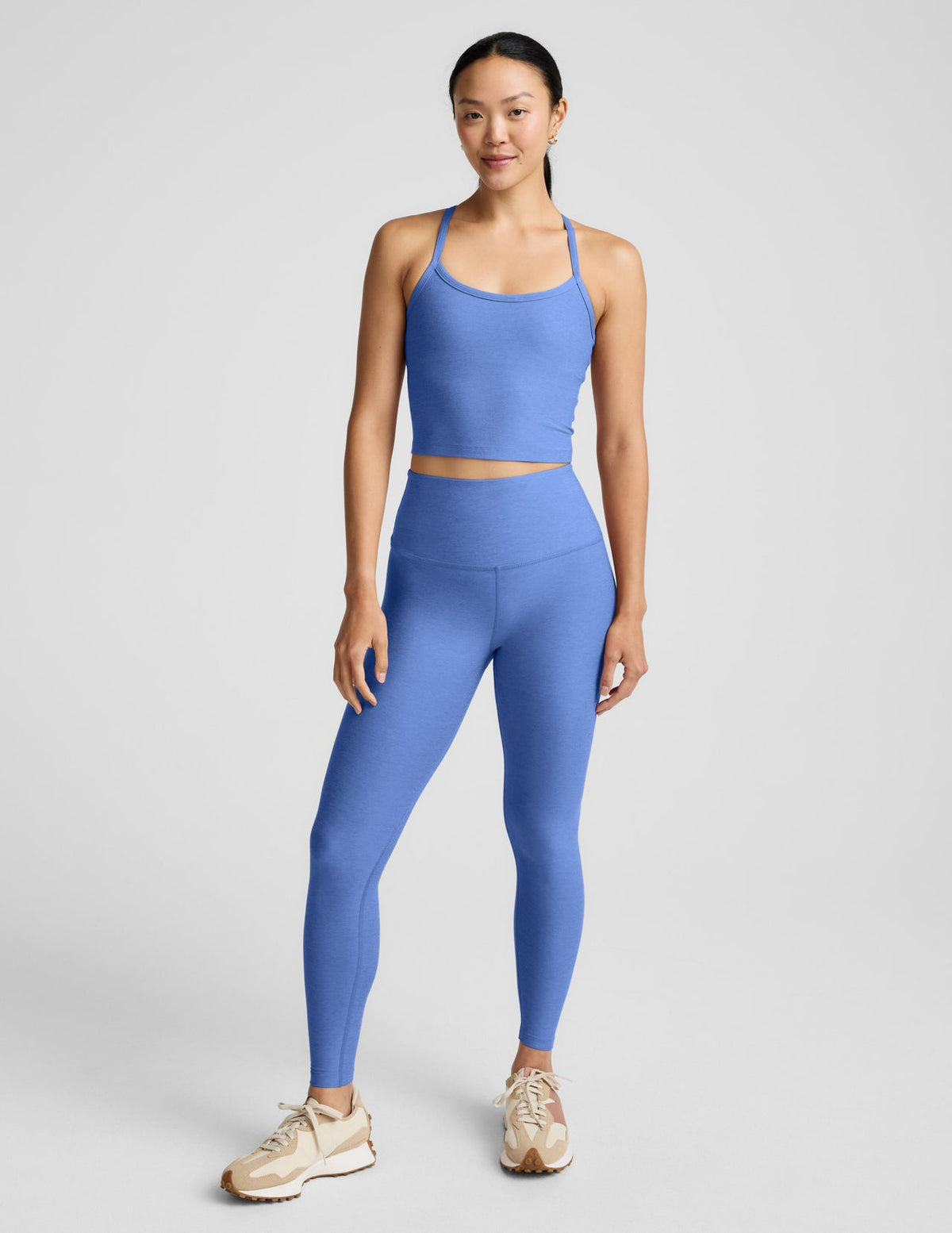 Beyond Yoga Spacedye Caught in the Midi Legging - Wild Flower Blue Heather