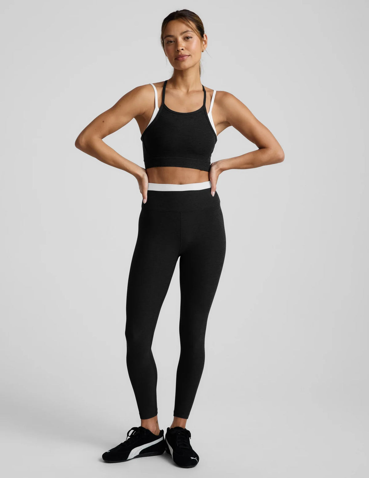 Beyond Yoga Spacedye Caught In The Midi High Waisted Legging- Darkest Night