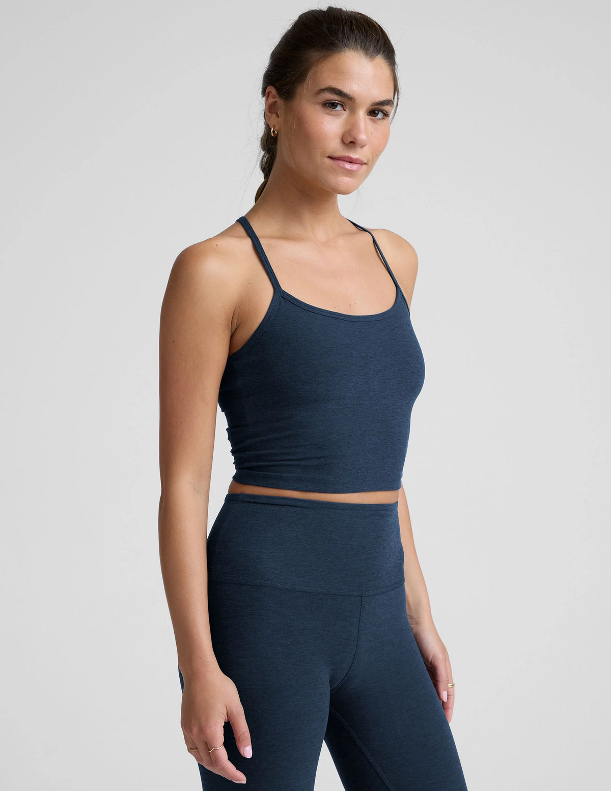 Beyond Yoga Spacedye Slim Racerback Cropped Tank- Nocturnal Navy