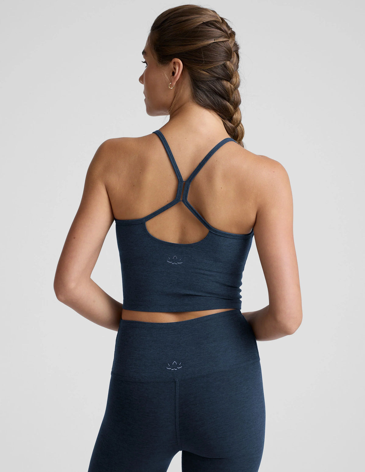Beyond Yoga Spacedye Slim Racerback Cropped Tank- Nocturnal Navy