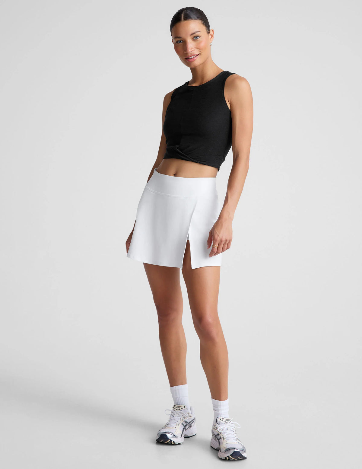 Beyond Yoga Spacedye Points Crossover Skirt - Cloud White