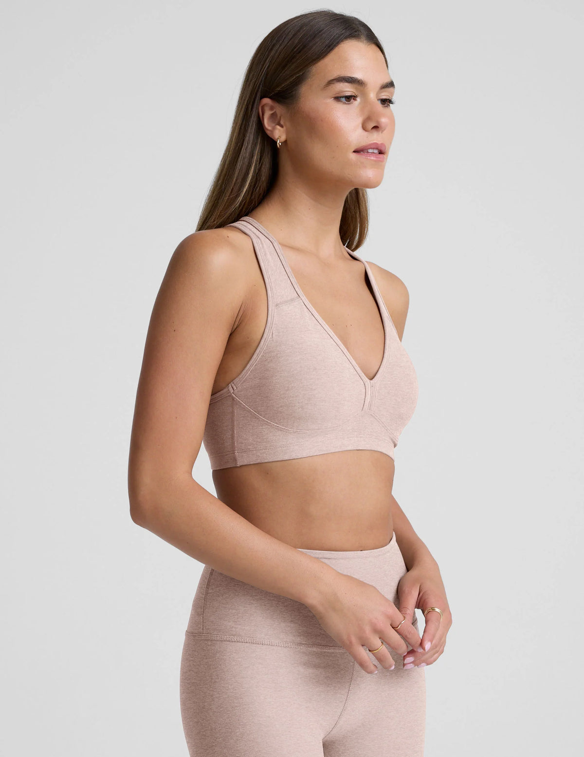 Beyond Yoga Spacedye Lift Your Spirits Bra - Chai Chai