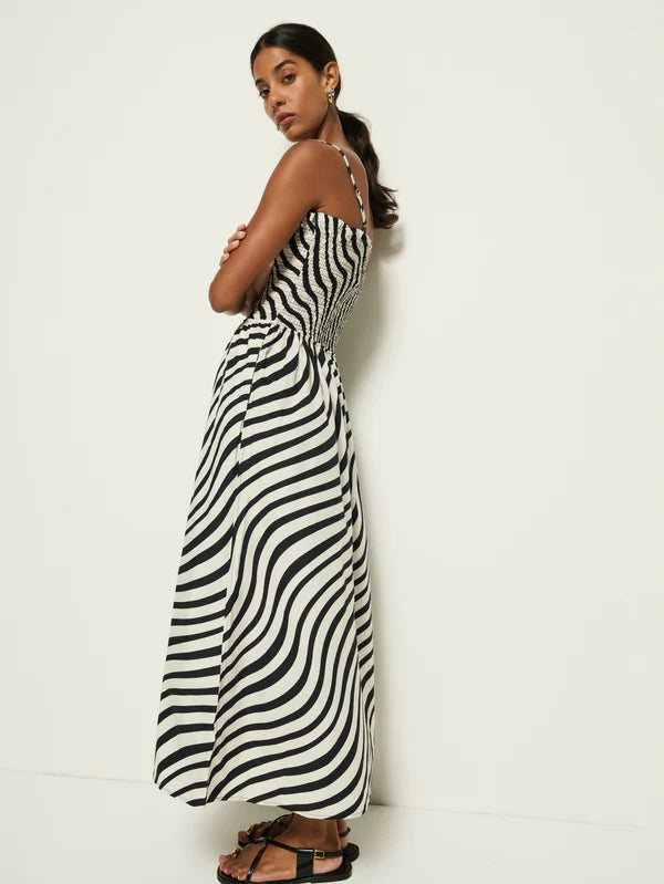 Nation Ltd. Sibelle Smocked Dress - Swirl Print