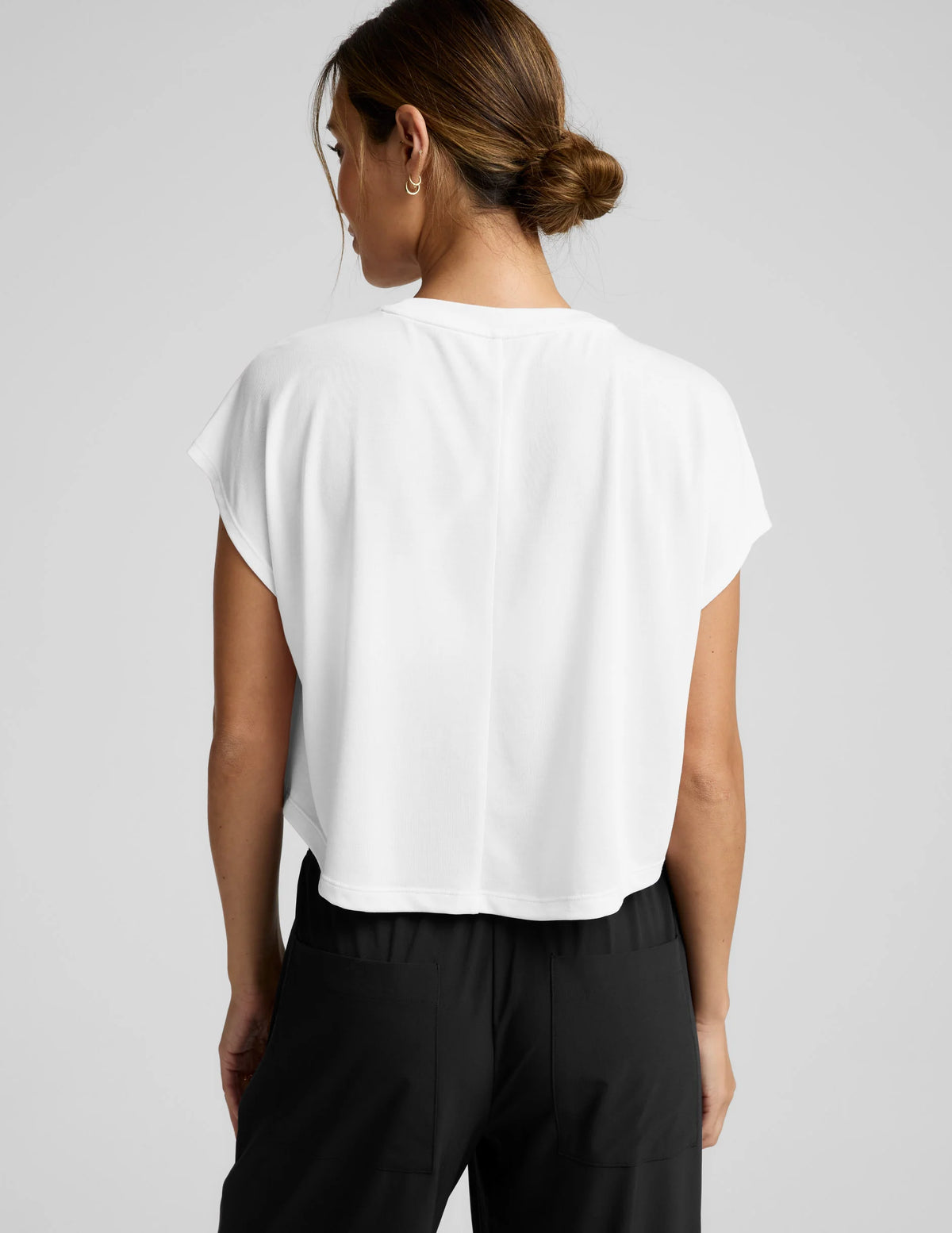 Beyond Yoga Studio Luxe Cropped Tee - White