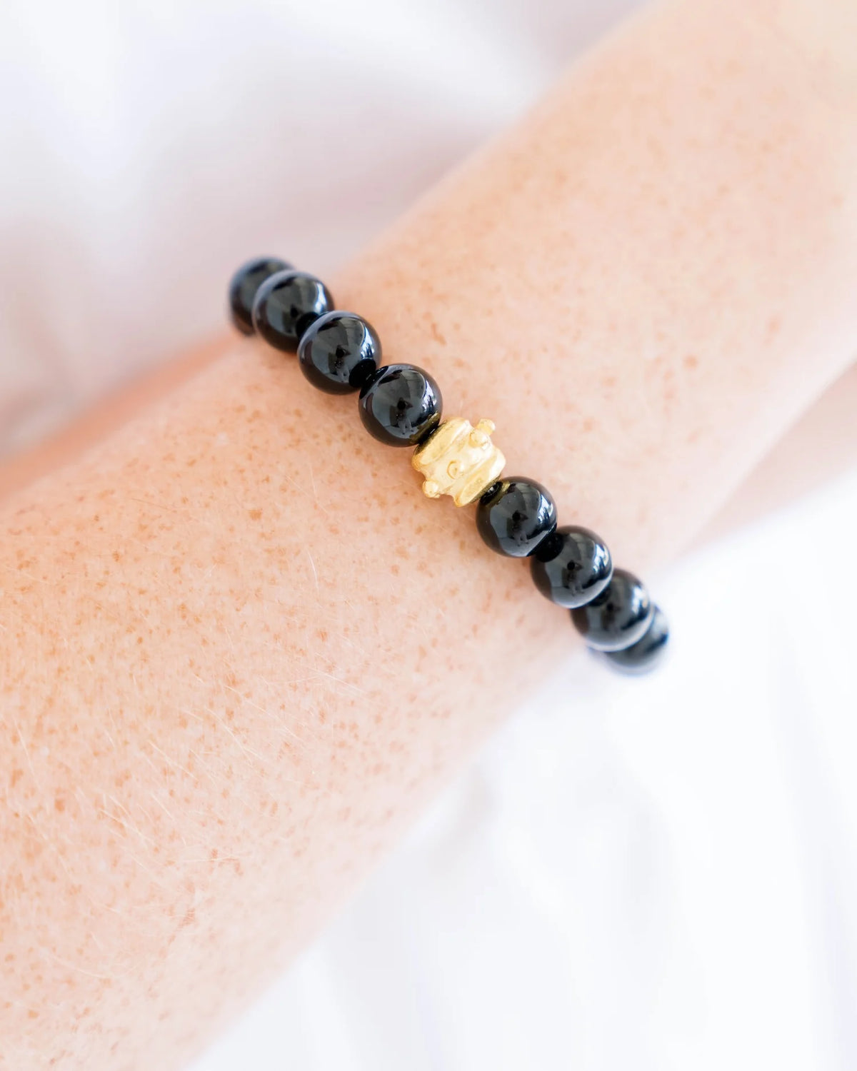 Susan Shaw Bailey Stretch Bracelet- Black Onyx