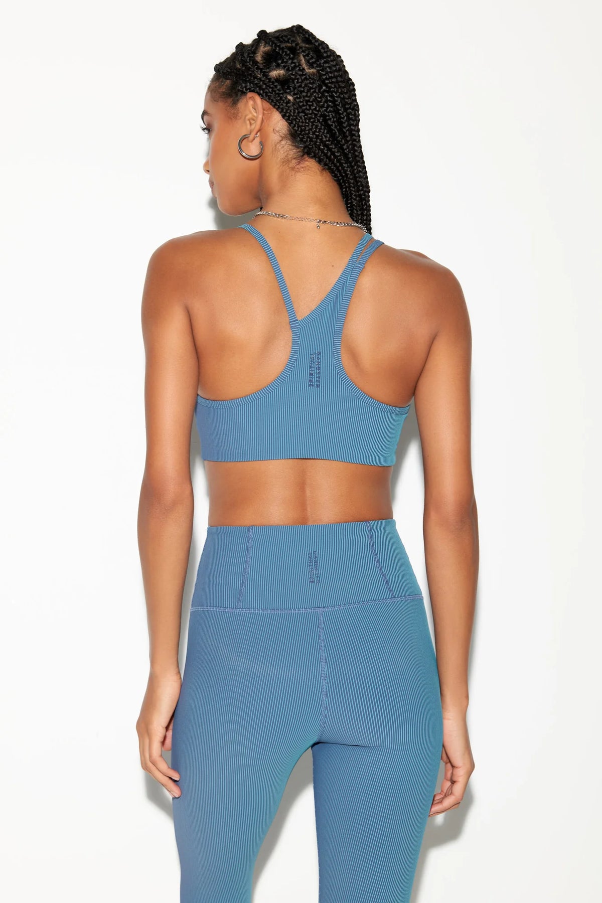 Spiritual Gangster Mercury 2-Tone Longline Bra - Vintage Indigo