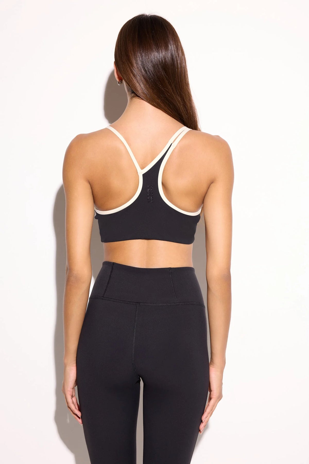 Spiritual Gangster Nirvana Libra Longline Bra - Black/Canvas