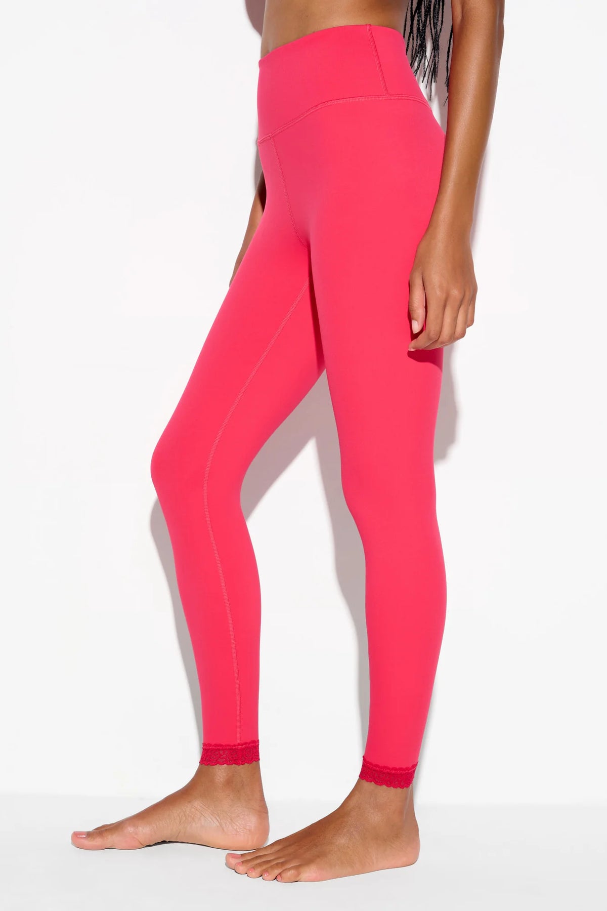 Spiritual Gangster Nirvana Lotus Lace Legging - Passion Flower