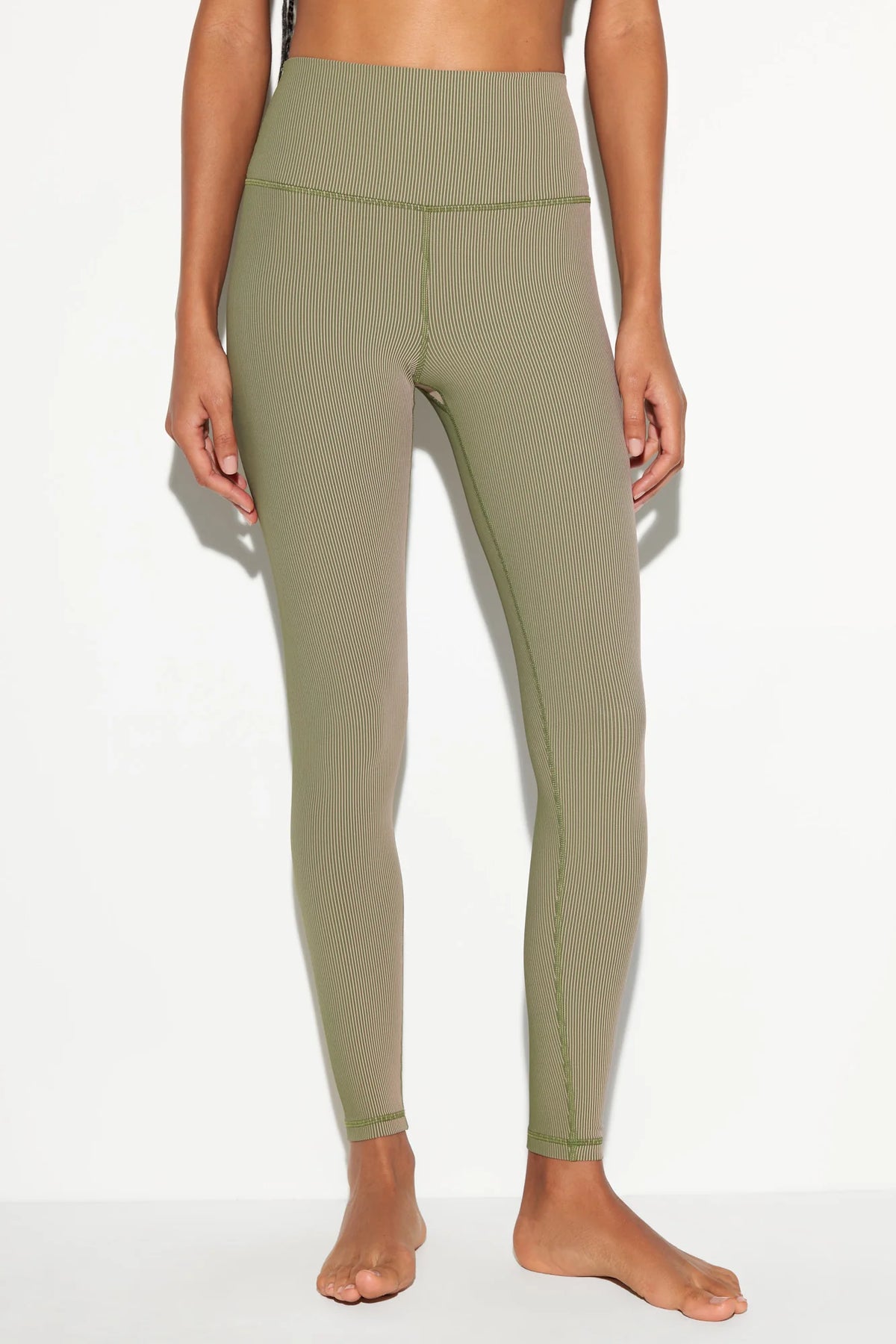 Spiritual Gangster Lotus 2-Tone 7/8 Legging - Dark Palm