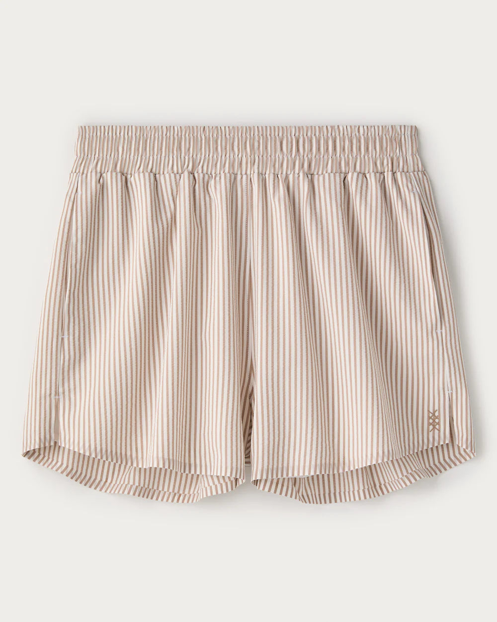 Rhone Saltair Short- Lined- Taupe Stripe