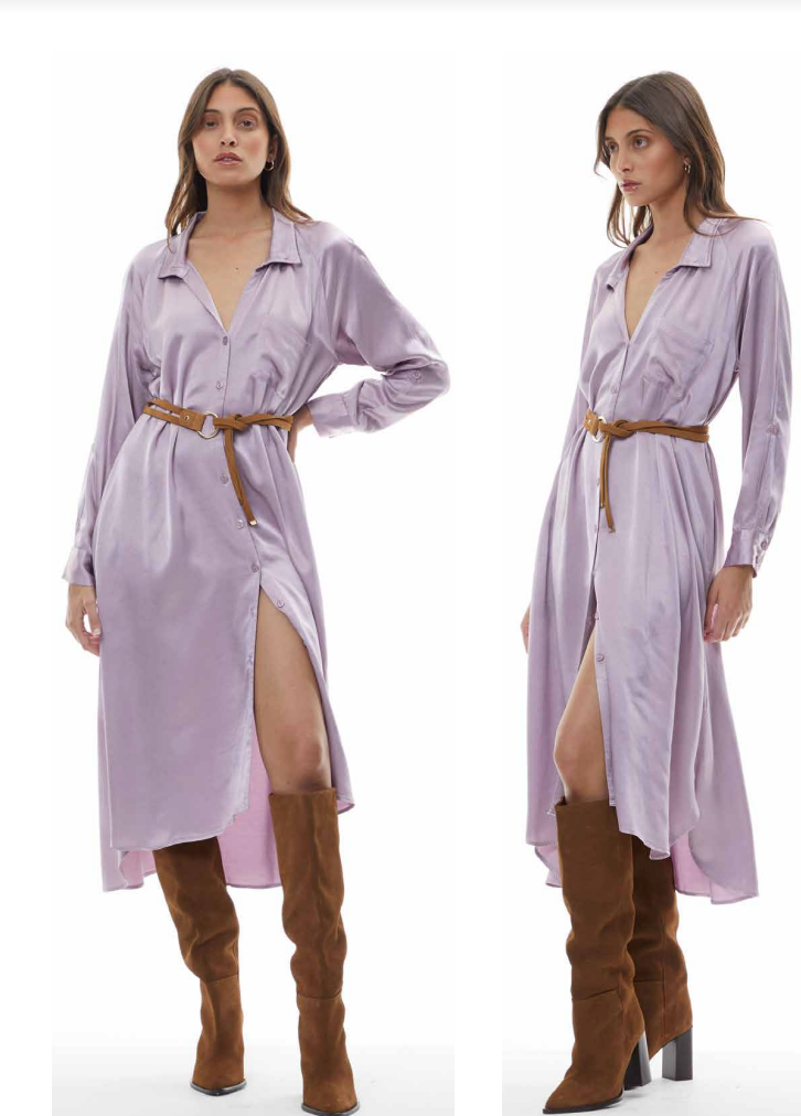 Young Fabulous &amp; Broke Scarlet Shirt Dress - Elderberry