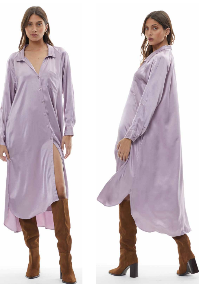 Young Fabulous &amp; Broke Scarlet Shirt Dress - Elderberry