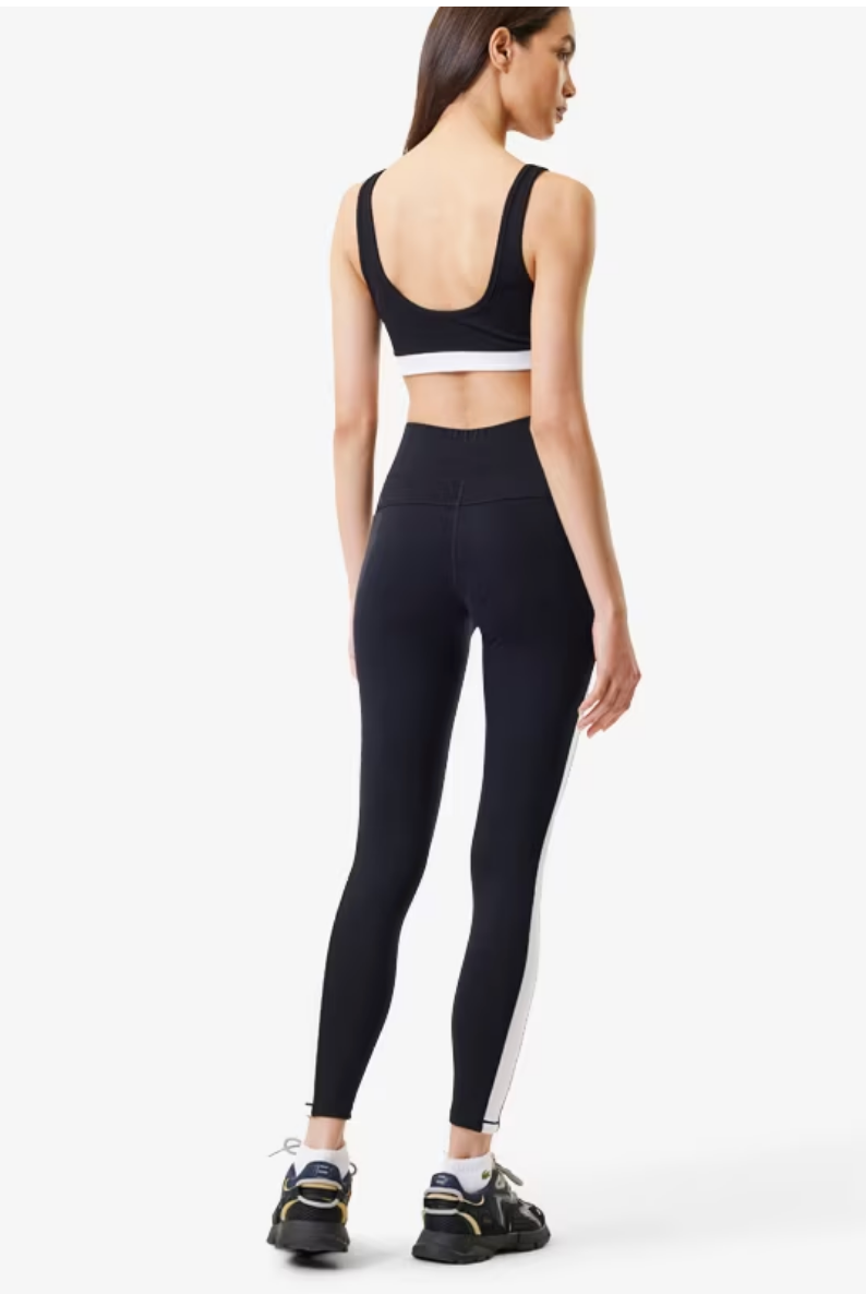 Lacoste Women&#39;s X Bandier All motion Colorblock Leggings - Black