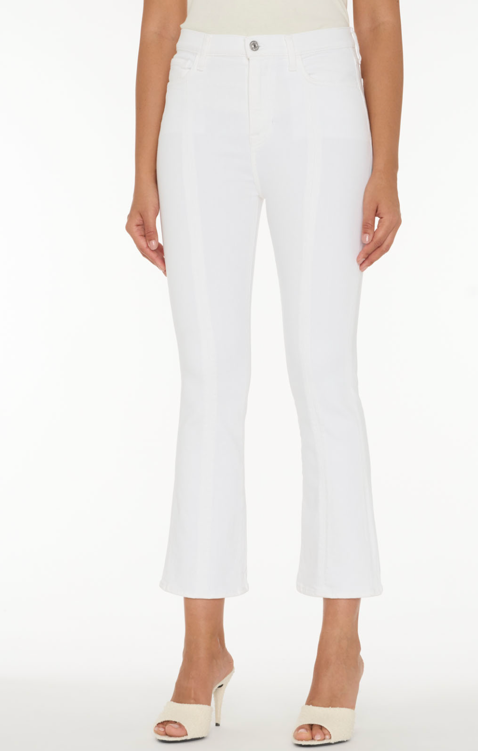 7 For All Mankind Pintuck HW Slim Kick - Soleil