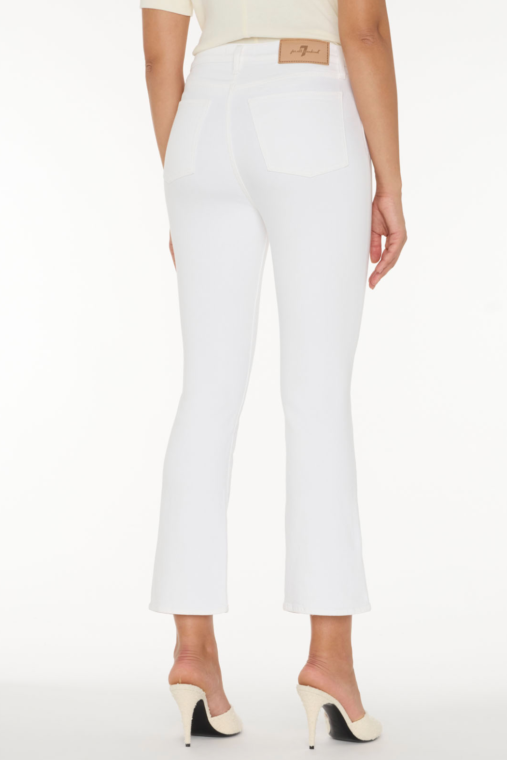 7 For All Mankind Pintuck HW Slim Kick - Soleil