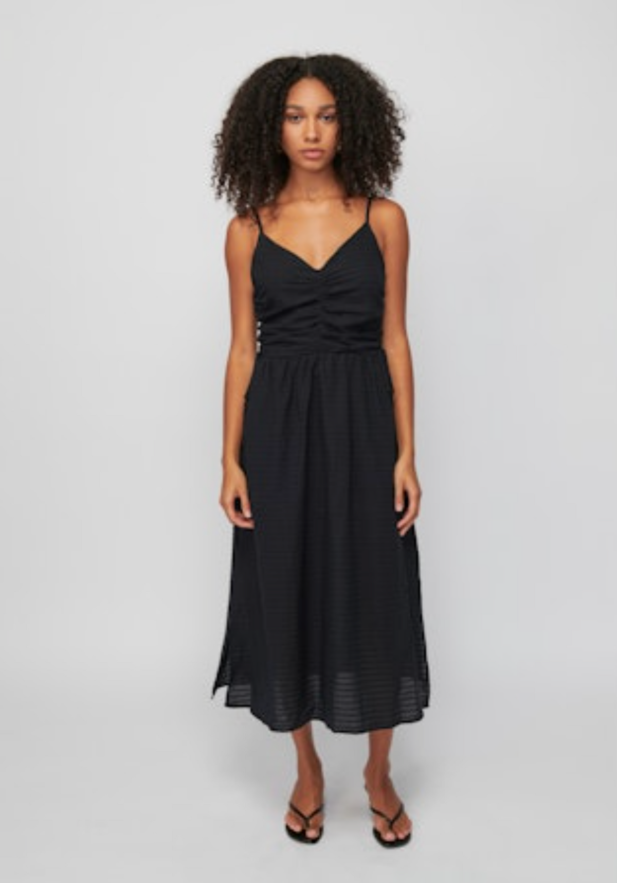 Nation Ltd. Peppa Ruched Sundress - Jet Black