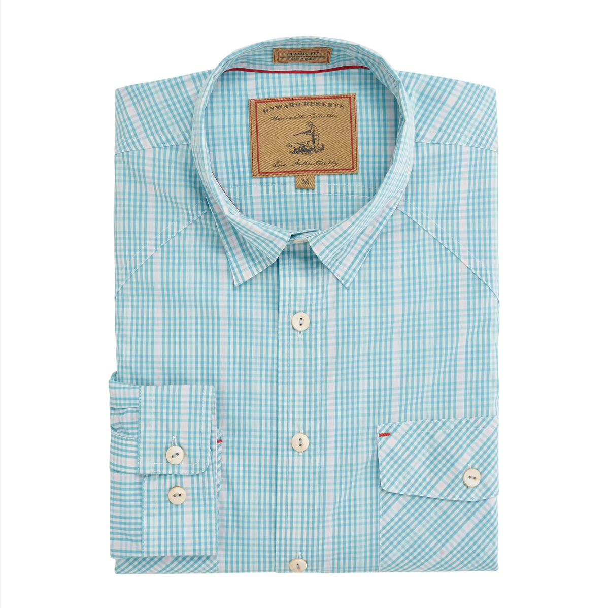 Onward Reserve Samphire Waterfront Performance Fishing Shirt - Cabana Blue