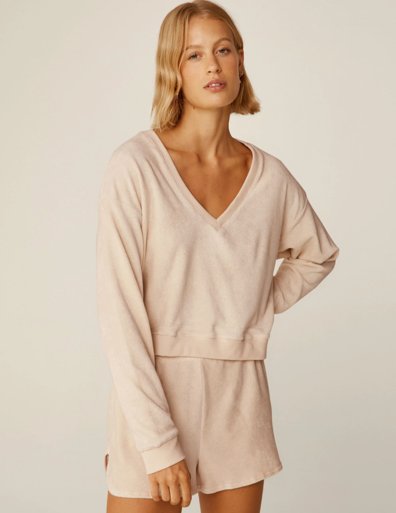 Beyond Yoga Tropez Pullover - Pristine Cream