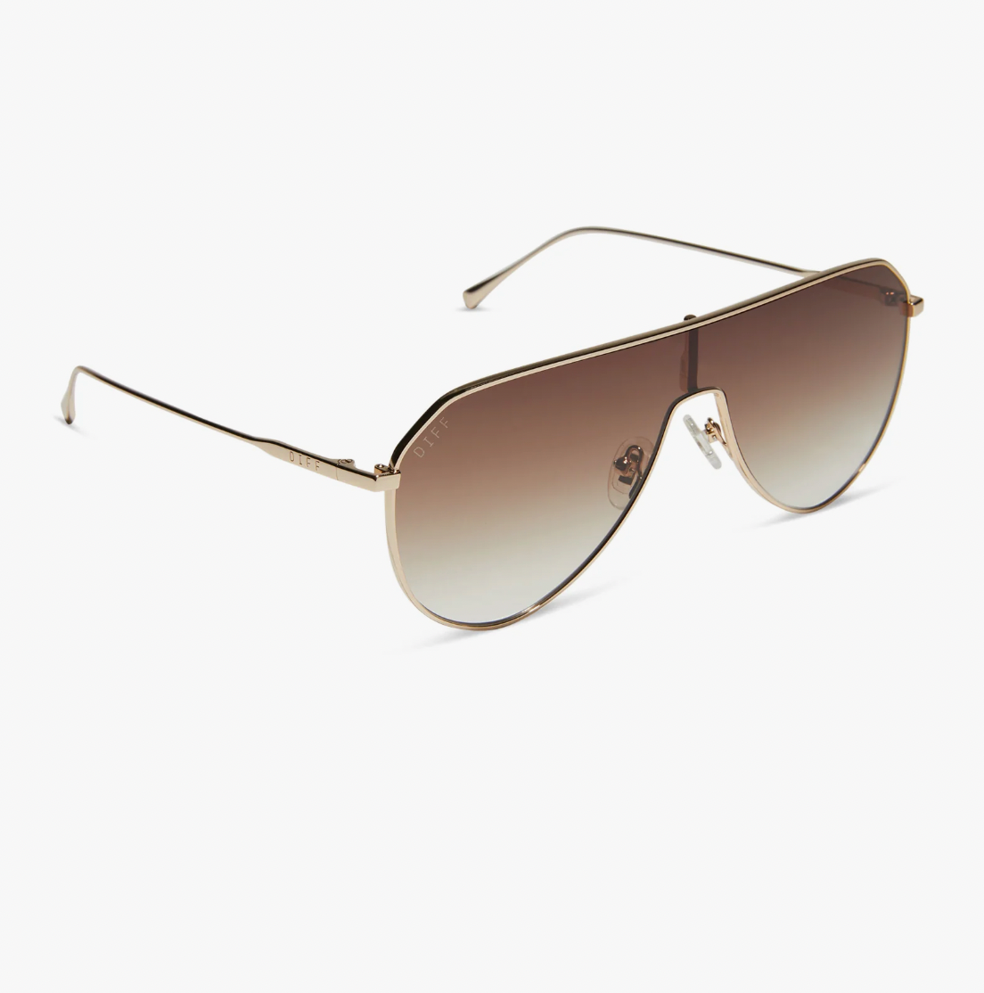 DIFF Eyewear Dash Sunglasses - Gold + Coffee Gradient