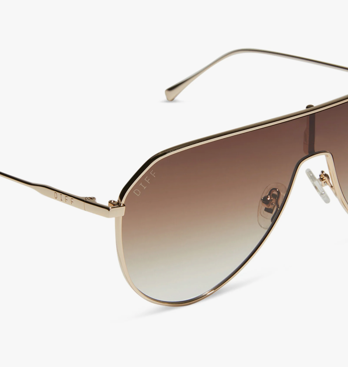 DIFF Eyewear Dash Sunglasses - Gold + Coffee Gradient