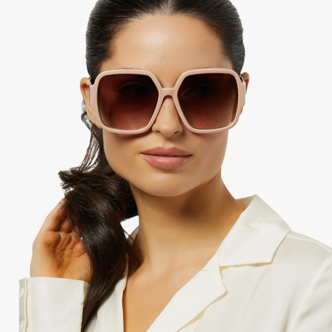 DIFF Women's Tina II 58mm Polarized Square Sunglasses