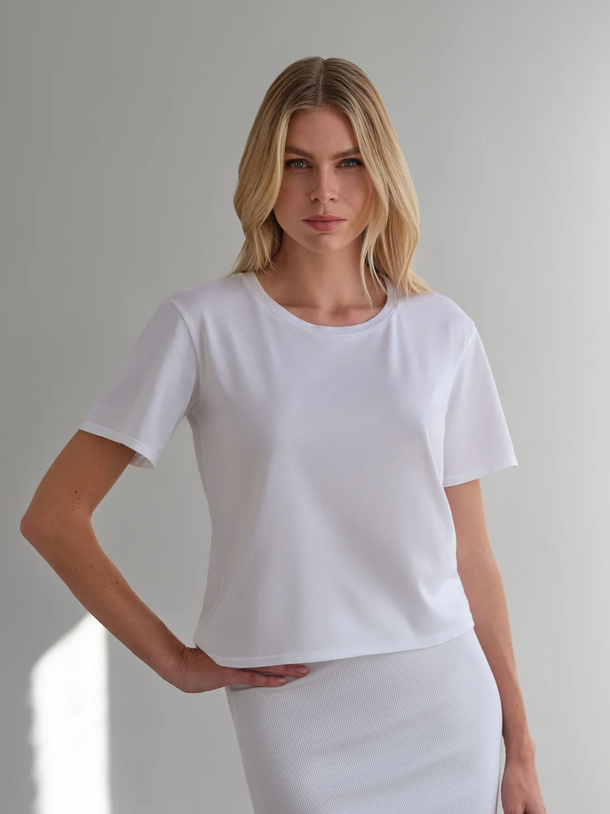 Myles Price SS Boxy Tee - White