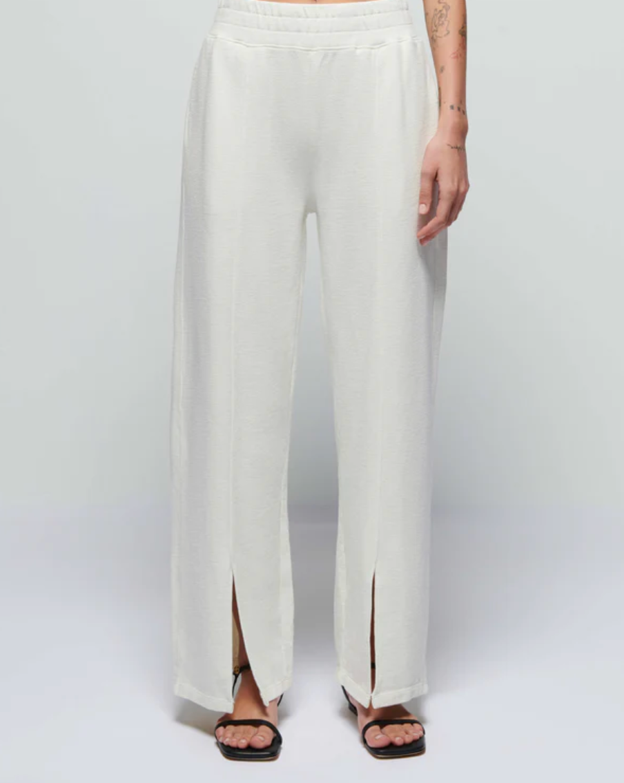 Nation Ltd. Lincoln Front Slit Knit Pant - Porcelain