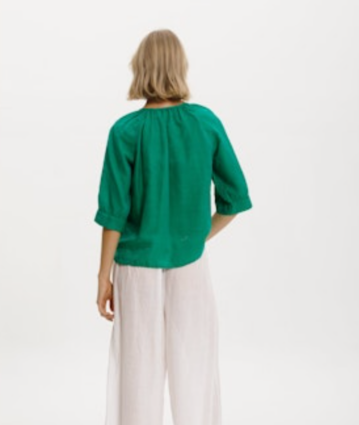 Cali Dreaming Roxboro Top - Wimbledon Green