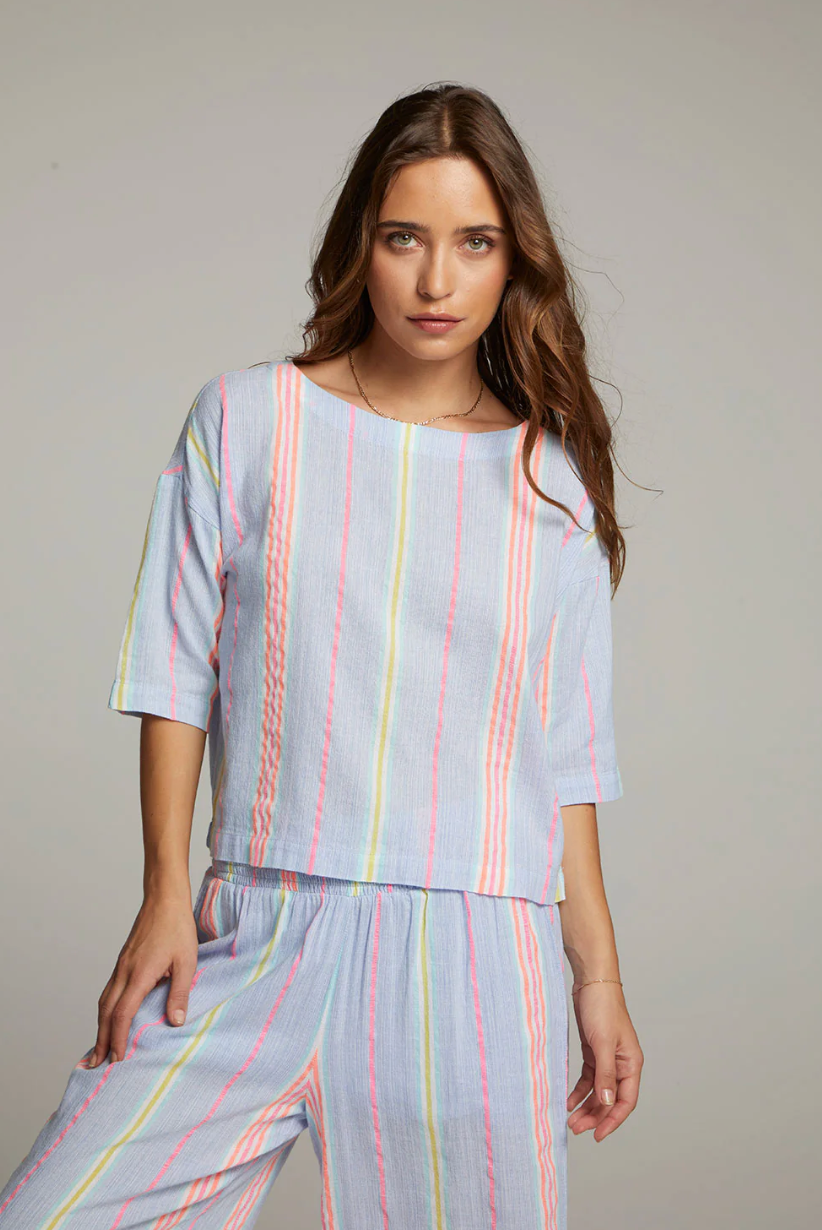 Chaser Martine South West Beach Stripe Blouse