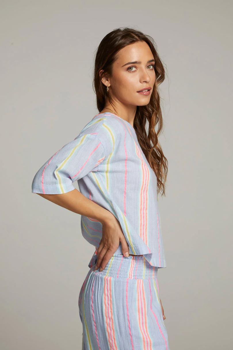 Chaser Martine South West Beach Stripe Blouse