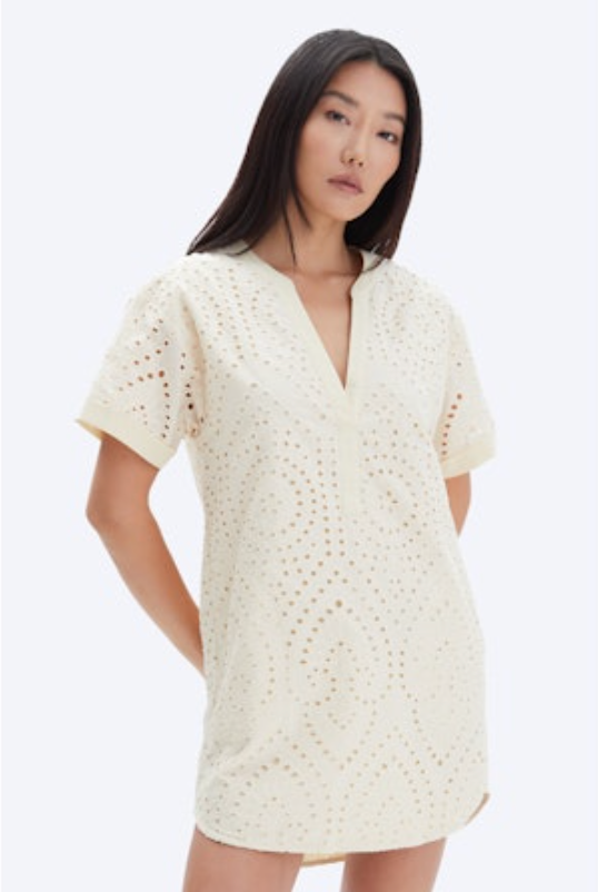 CHRLDR Eyelet Lydia Dress- Sand