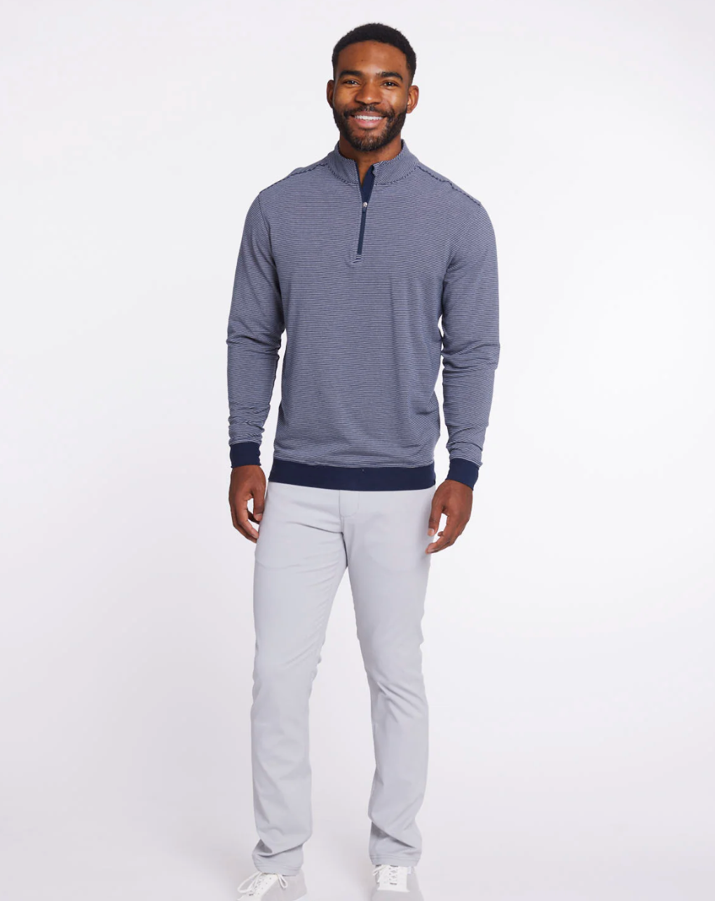 Tasc Cloud 1/4 Zip - Classic Navy/Alloy