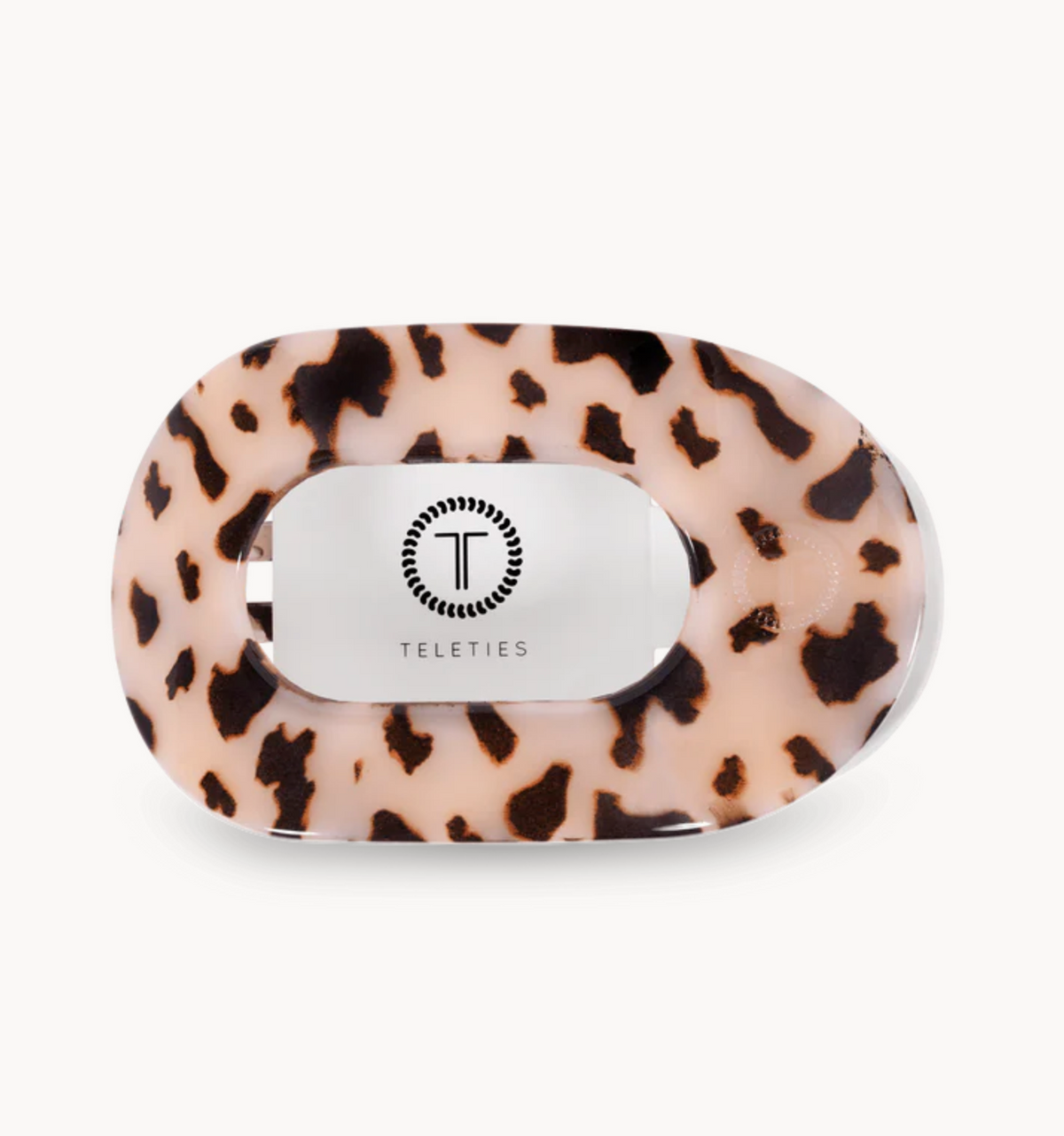 Teleties Flat Round Clip - Blonde Tortoise