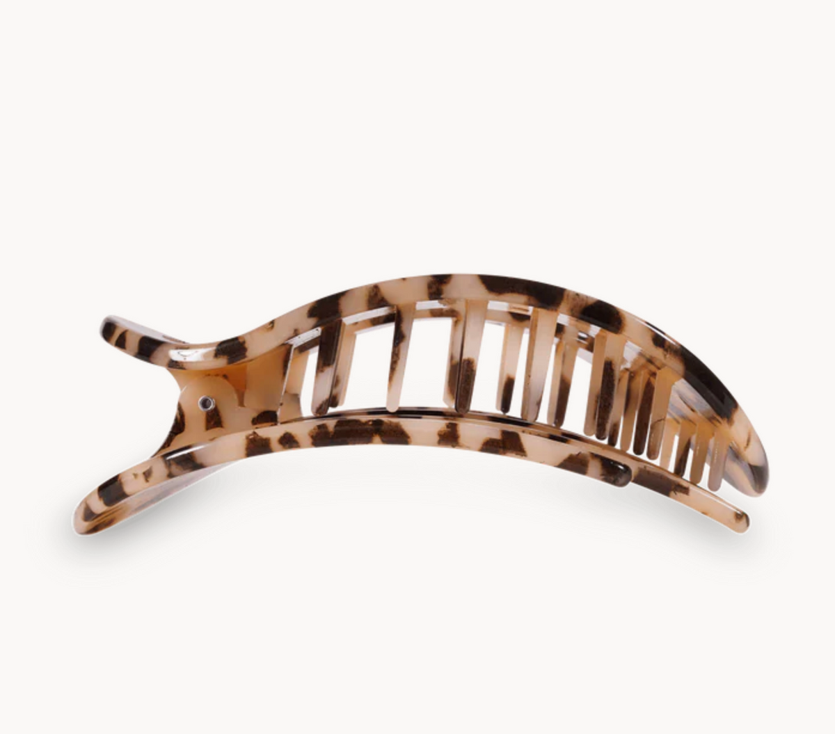 Teleties Flat Round Clip - Blonde Tortoise