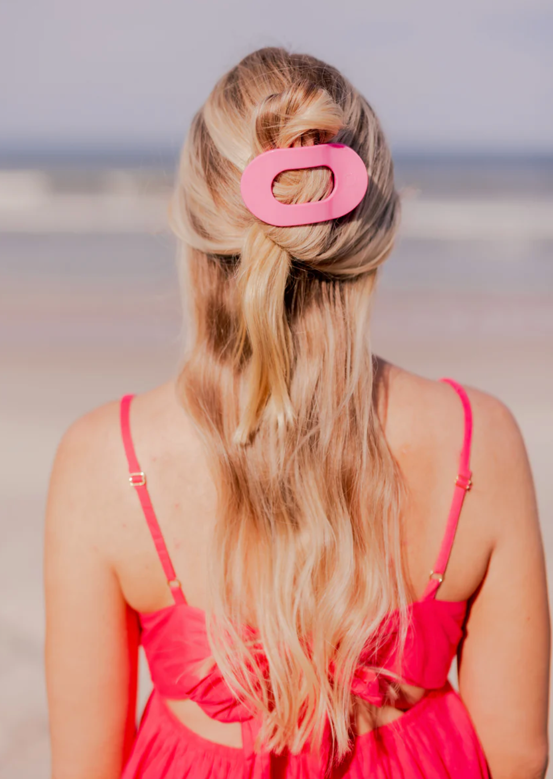 Teleties Flat Round Clip - Paradise Pink