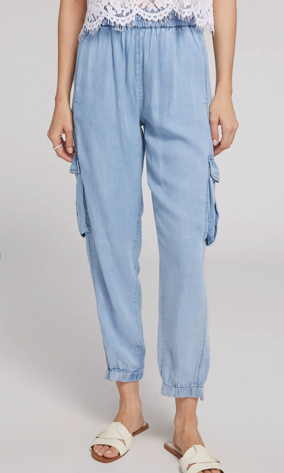 Generation Love Chandra Denim Jogger - Light Blue