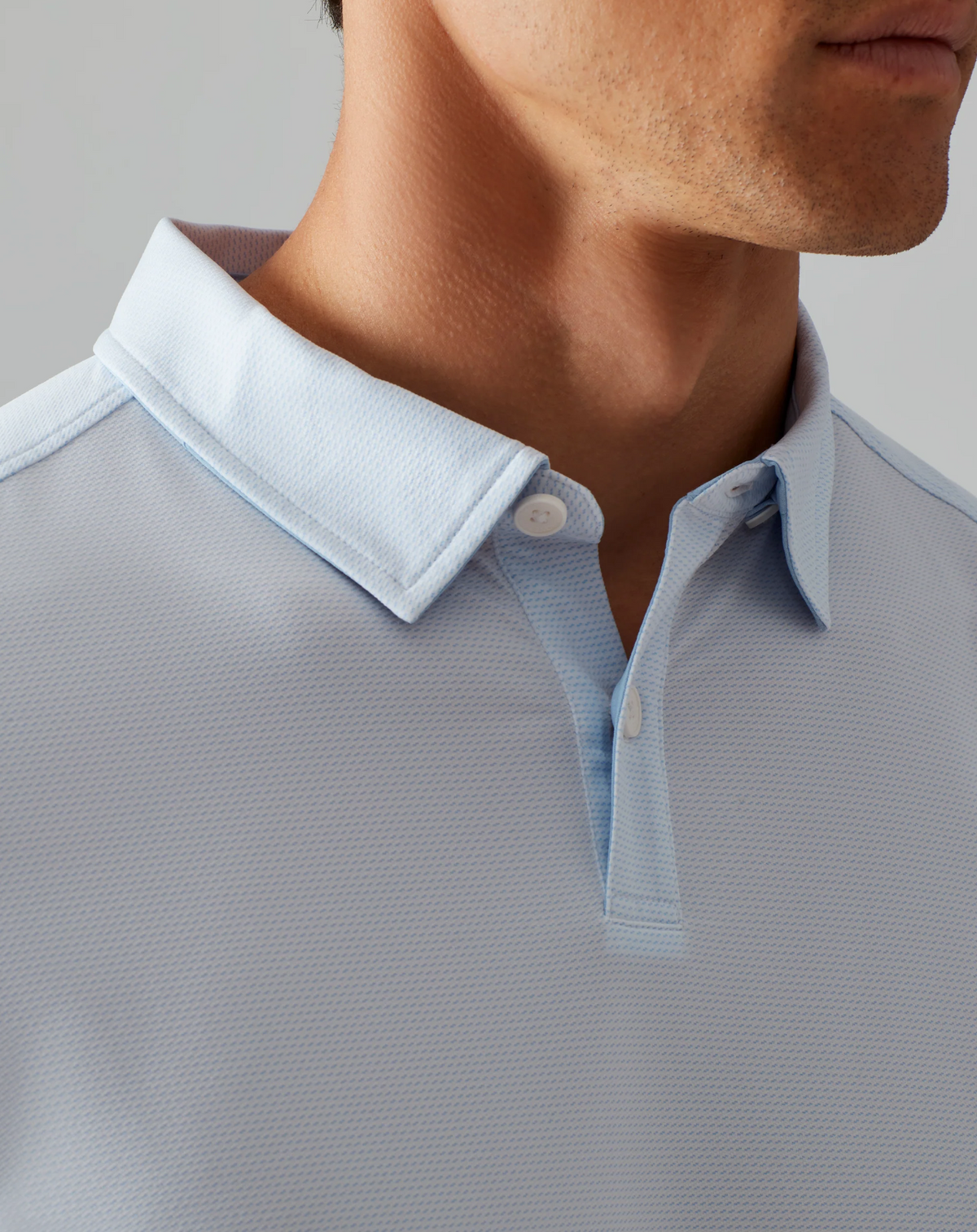 Rhone Apparel Commuter Polo - Light Blue Micro Dot