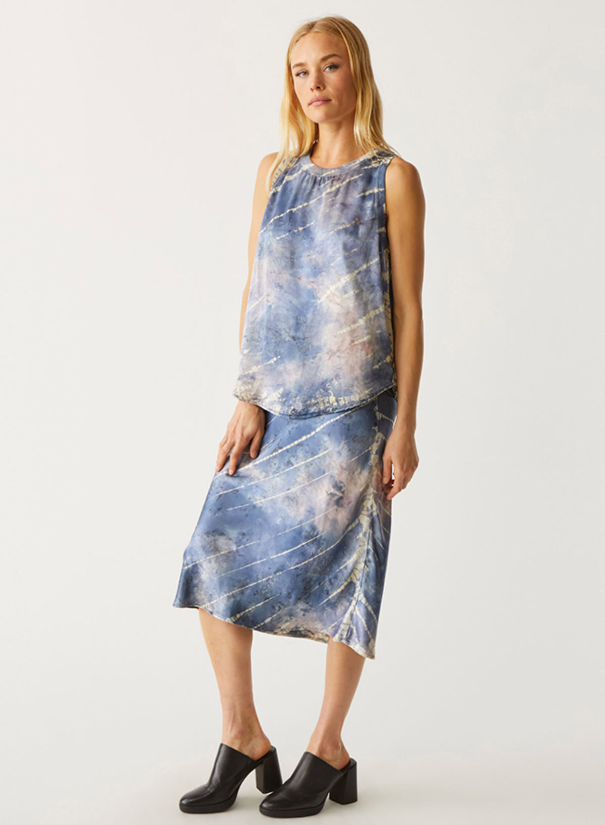 Michael Stars Leila Double Dye Skirt - Nocturnal Combo