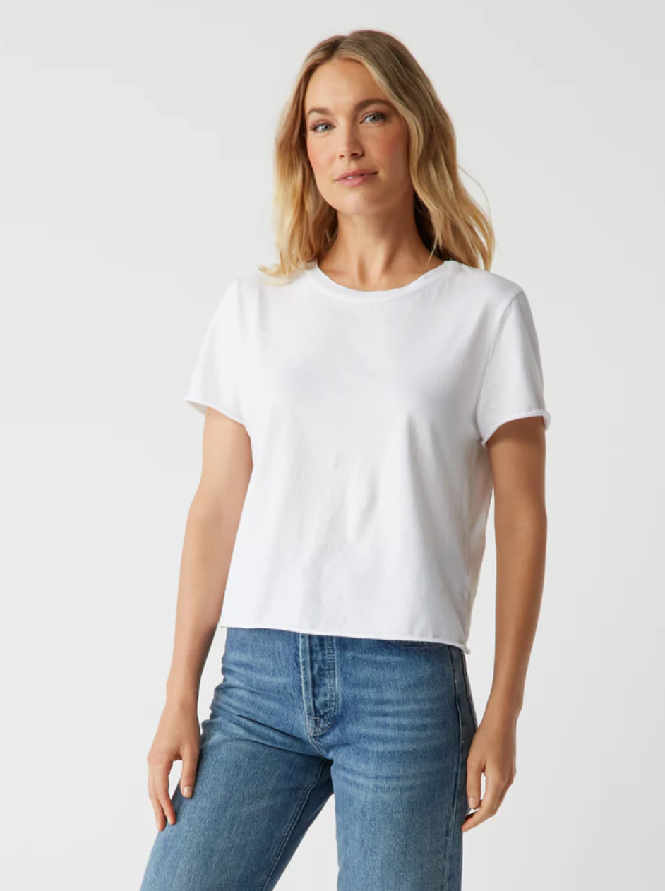 Michael Stars Jackie Crew Neck Tee - White